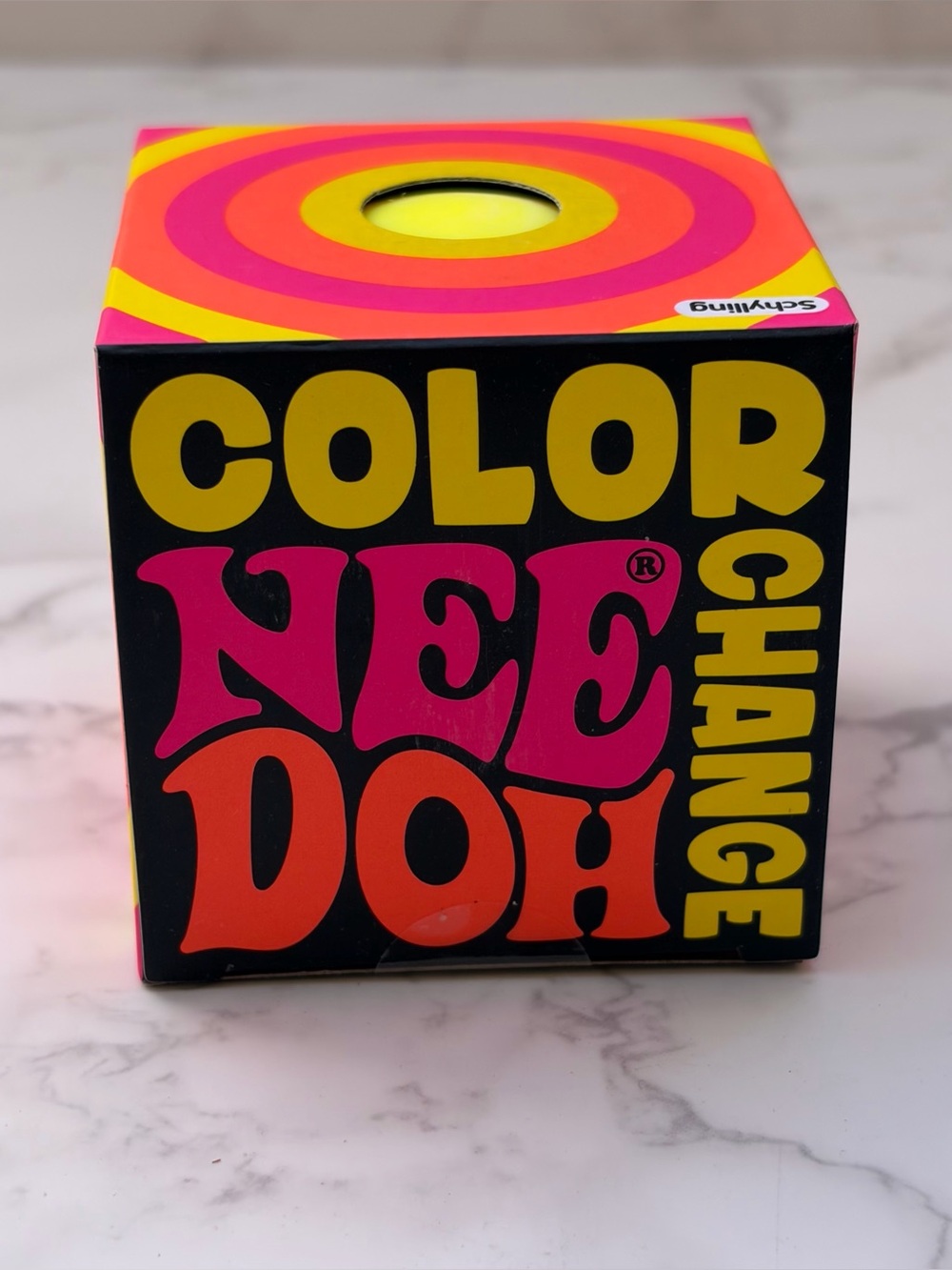 Needoh Color Change Need to Mellow Out! Yellow Squeeze Fidget Toy Schylling New